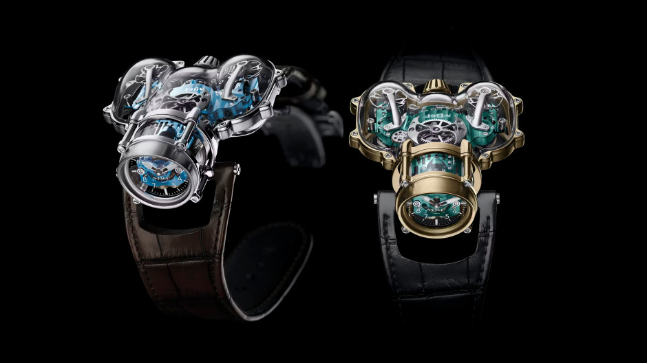 Nowy MB&F HM9 Sapphire Vision w wersji z żółtym i białym złotem / materiały prasowe