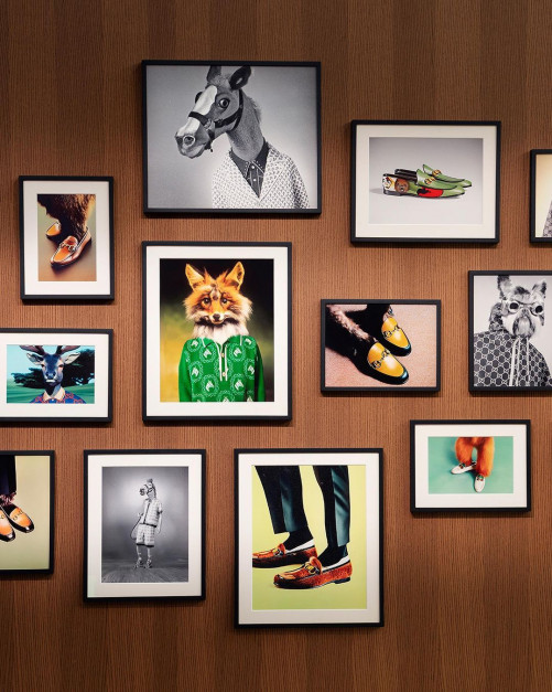 Horsebit Loafer Gucci - wystawa w Spazio Maiocchi / Instagram @Gucci