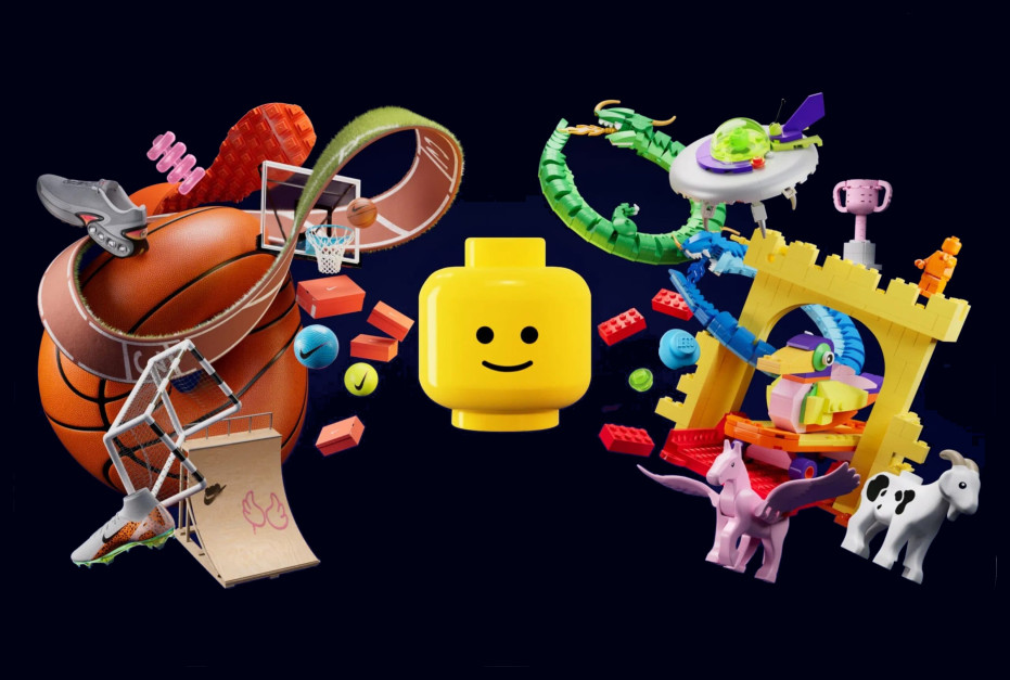 Grafiken zur Kooperation zwischen Lego und Nike / Foto: Werbematerialien