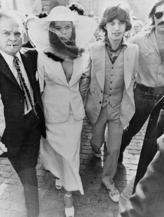 Bianca Jagger y Mick Jagger en su boda - 1971 / Getty Images