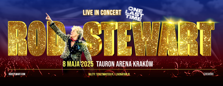 Poster promoting Rod Stewart's concert in Kraków / photo: promotional materials
