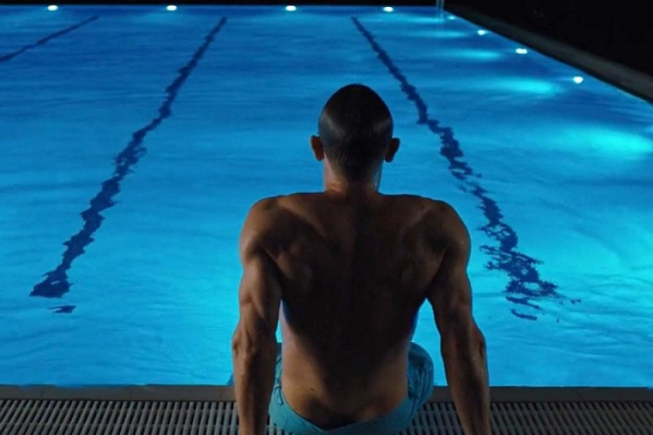 Still from the movie James Bond Skyfall - James Bond in swimming trunks Orlebar Brown / still from the movie Skyfall, 2012
