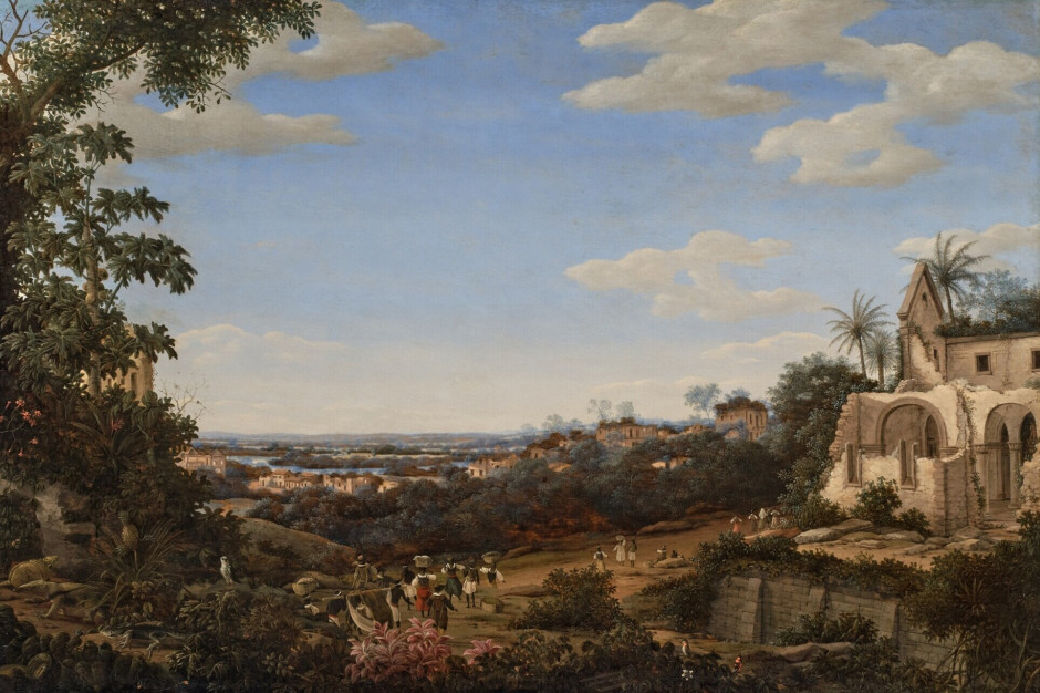 Veduta di Olinda, Brasile, con le rovine della chiesa dei Gesuiti, Frans Post, 1666 / Sotheby's
