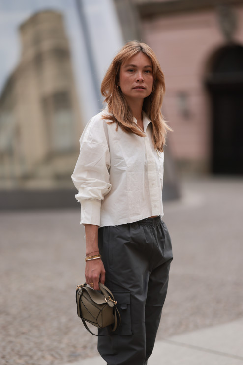 Nadine Berneis with Loewe Puzzle Bag / Getty Images