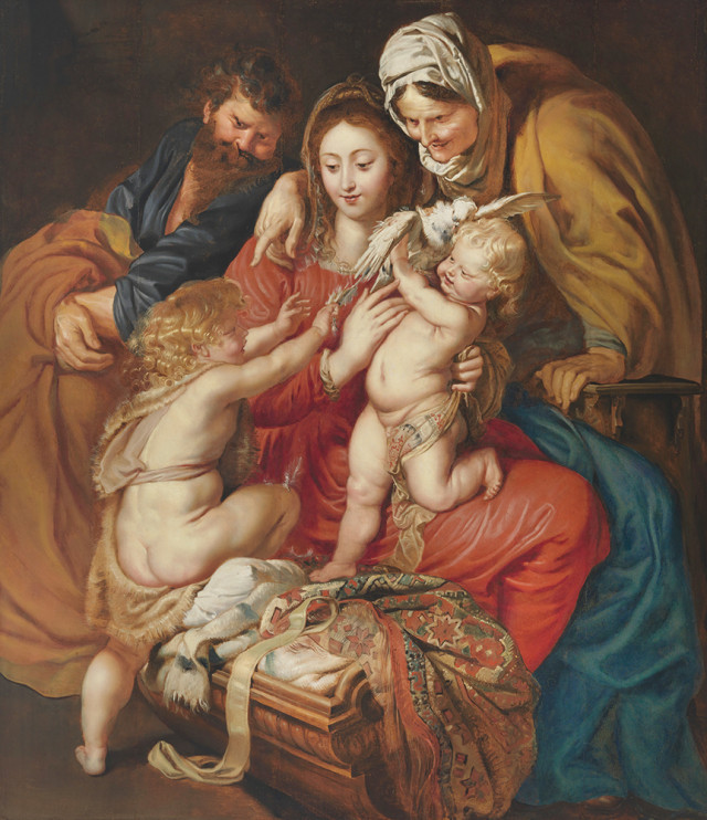 Peter Paul Rubens – Die Heilige Familie mit einer Taube – 1608-1609 / Los Angeles County Museum of Arts – Pressematerialien des Nationalmuseums in Breslau