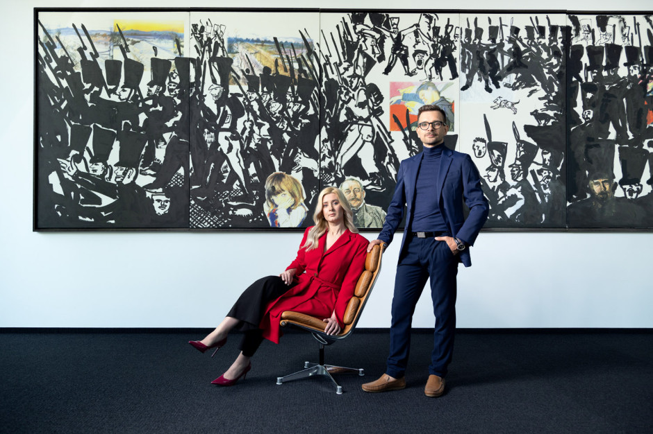 Liwiusz ve Dominika Krawczyk - sanat koleksiyoncuları / Fotoğraf. Marcin Koniak