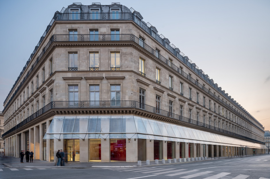 Facade of the future Fondation Cartier headquarters, place du Palais-Royal, Paris, 2025, © Jean Nouvel / ADAGP, Paris, 2025. Photo © Martin Argyroglo