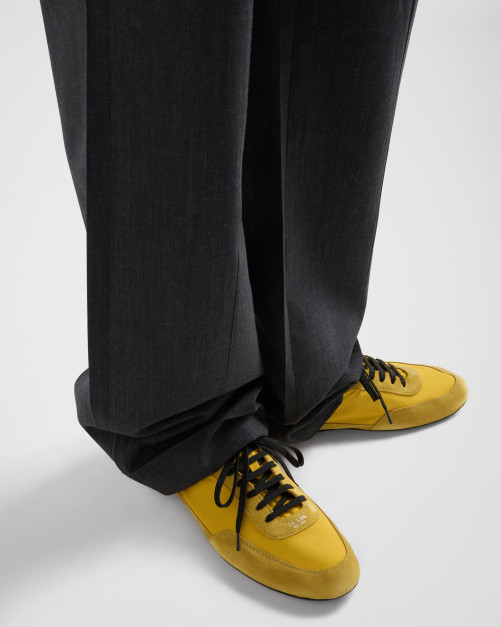 Collapse Re-Nylon and suede elasticized sneakers / photo: Prada