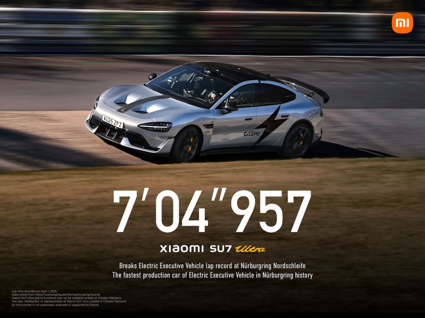 Xiaomi S7 Ultra verbrak het baanrecord van de Nürburgring Nordschleife / foto: Xiaomi-persmateriaal