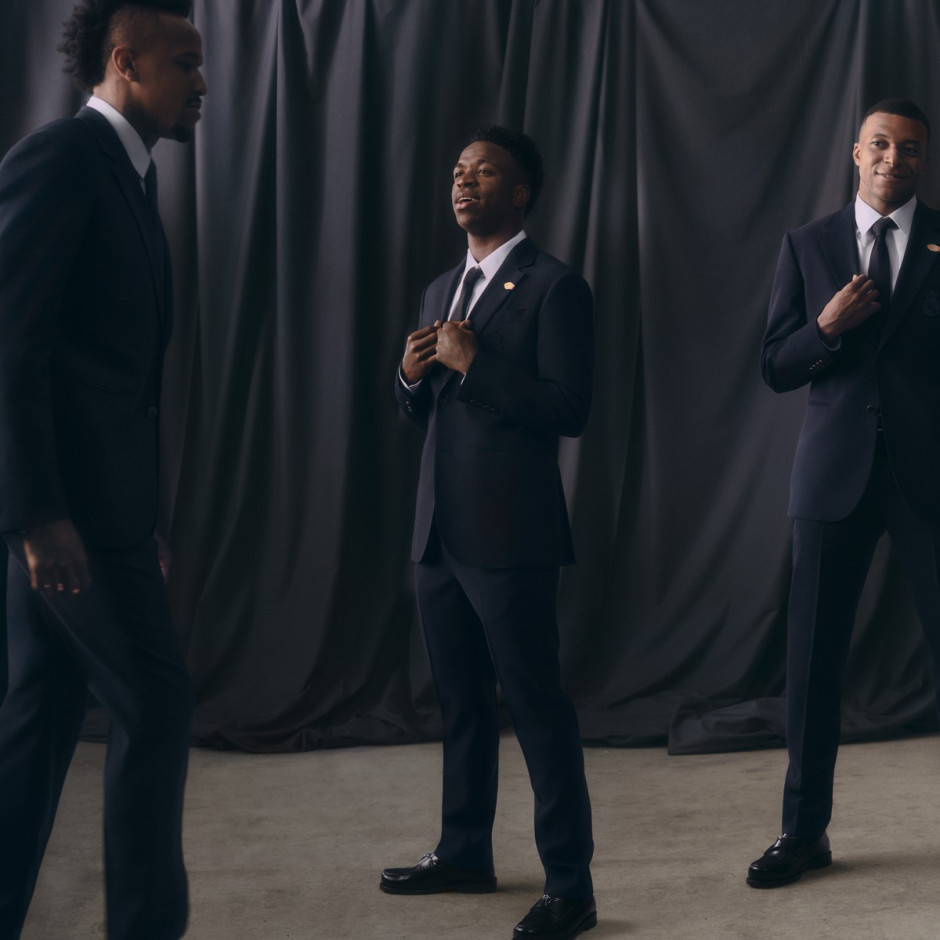 Trajes de gala de los jugadores del Real Madrid - Diseño de Louis Vuitton y Pharrell Williams / Materiales de prensa Louis Vuitton x Real Madrid