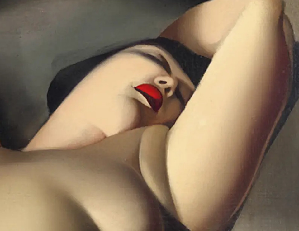 La Belle Rafaëla - fragmento de un cuadro de Tamara Łempicka - 1927 / Material de prensa de Sotheby's