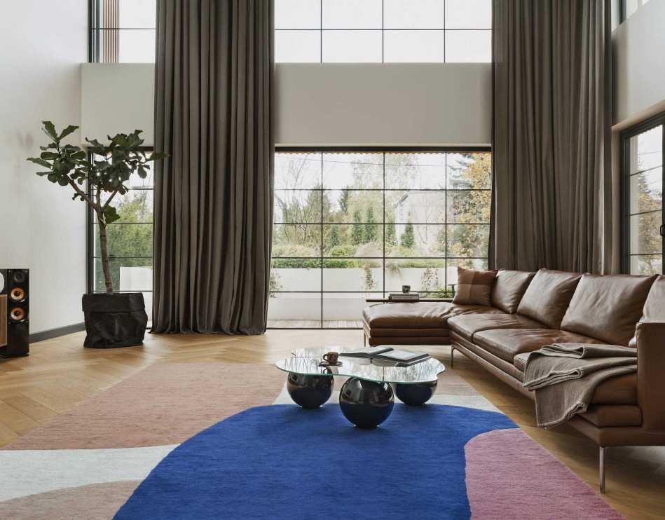 Villa a Łódź del 1938 dopo l'ampliamento / materiale stampa dello studio M&A