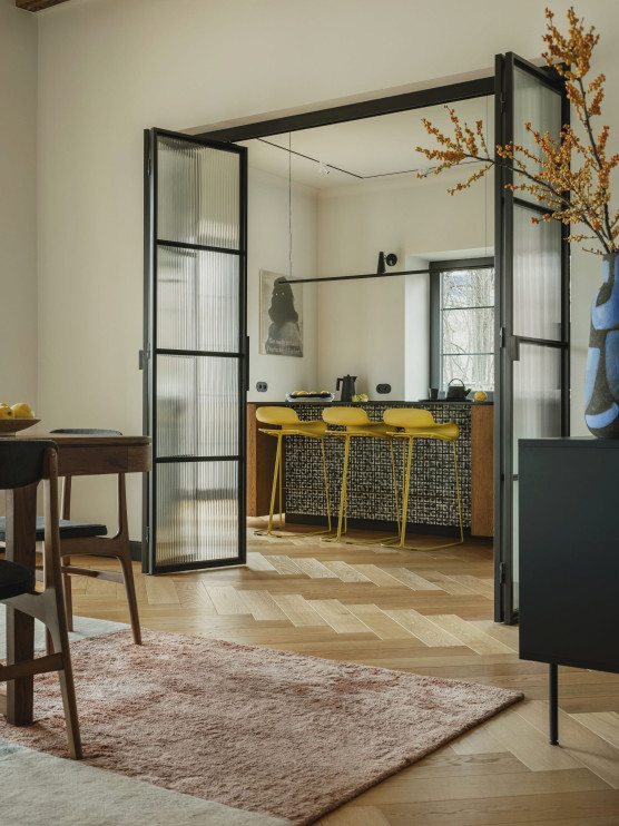 Villa a Łódź del 1938 dopo l'ampliamento / materiale stampa dello studio M&A