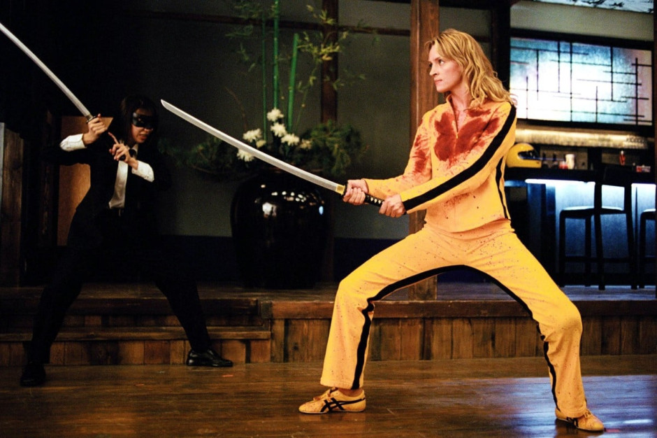 Onitsuka Tiger em Kill Bill usado por Uma Thurman / Foto do filme Kill Bill