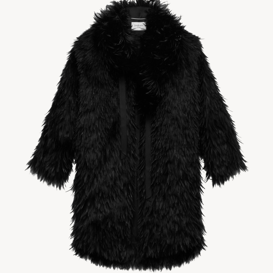 Tüylü mont erkek sonbahar/kış 2025 hazır giyim Saint Laurent/ Saint Laurent web sitesi, Lookbook sonbahar/kış 2025 hazır giyim