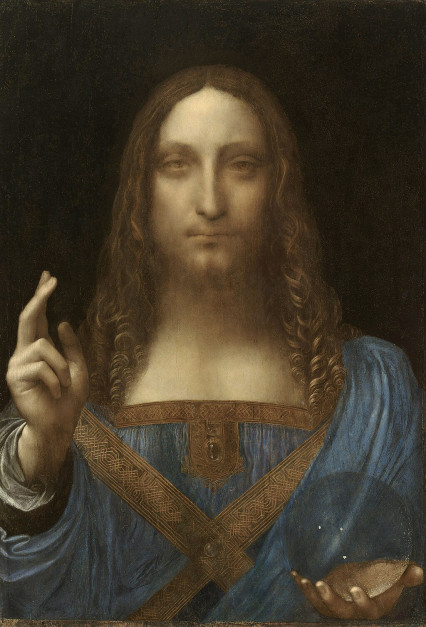 Leonardo da Vinci, Salvator Mundi, 1500 / Wikimedia Commons, Pubblico Dominio