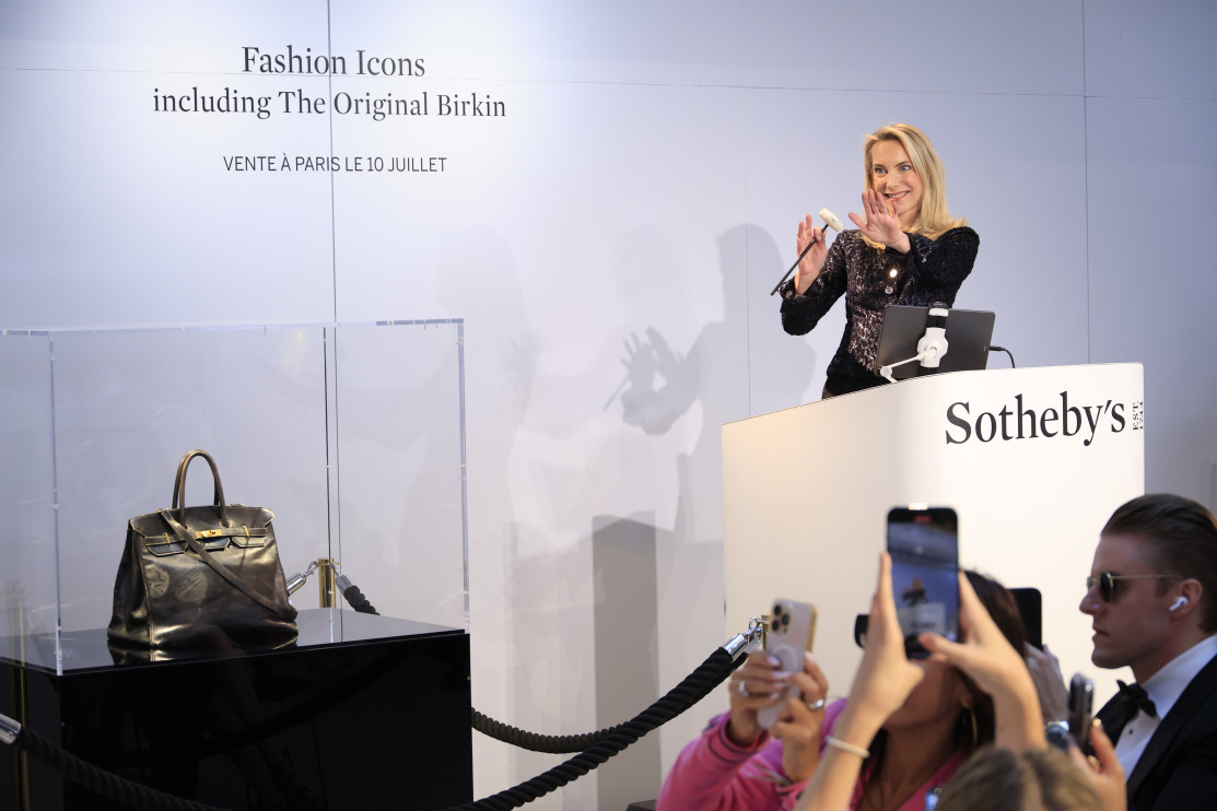 Asta di Sotheby's di una Birkin originale/Foto: Getty Images Julien Hekimian