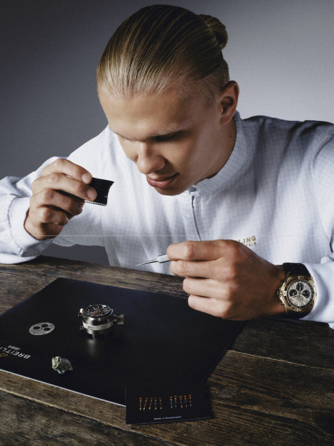 Foto di Erling Haaland: materiale stampa Breitling