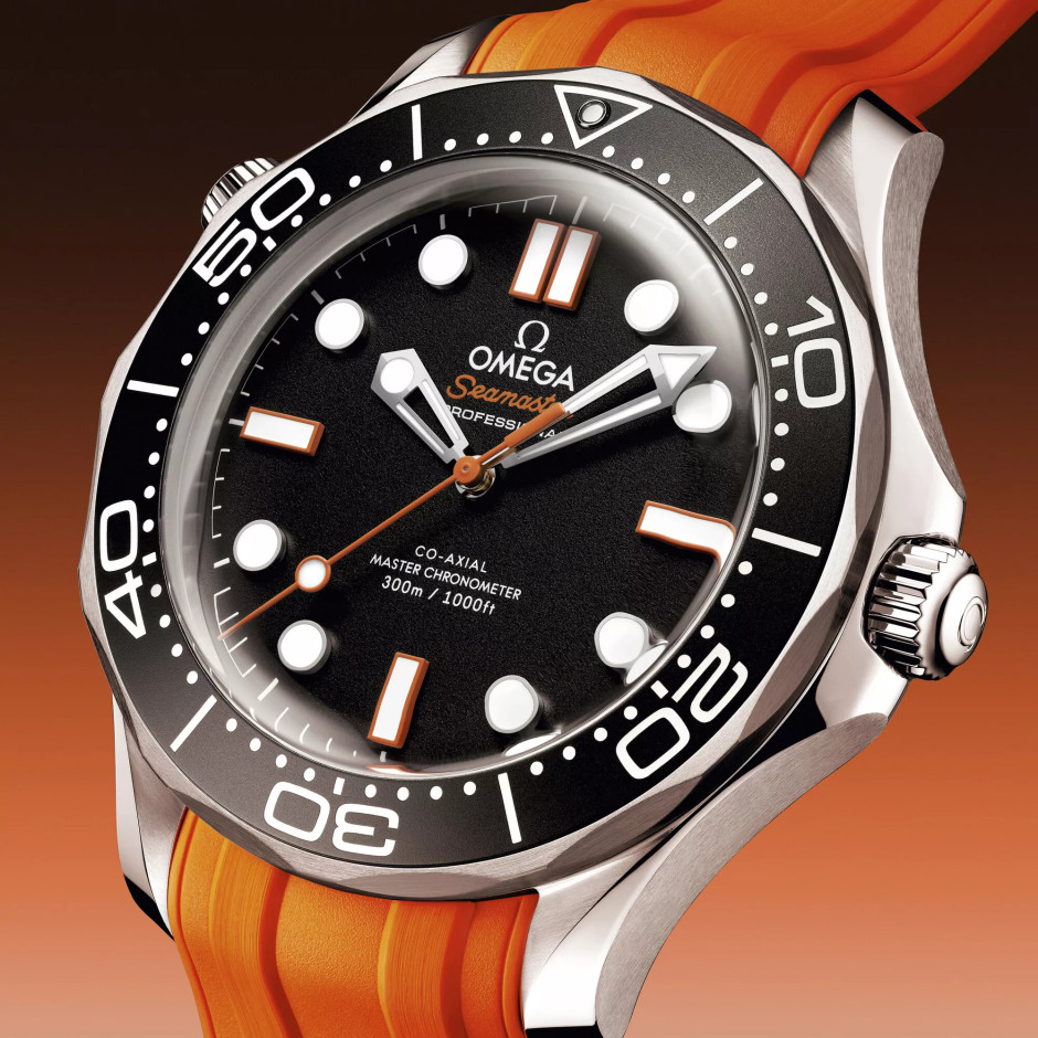 Seamaster Diver 300M - um novo relógio laranja da OMEGA/OMEGA, material prensado