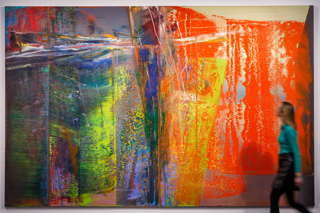 «Abstraktes Bild» de Gerhard Richter: una pintura en la exposición previa a la subasta de Sotheby's en Londres / Tristan Fewings / Getty Images
