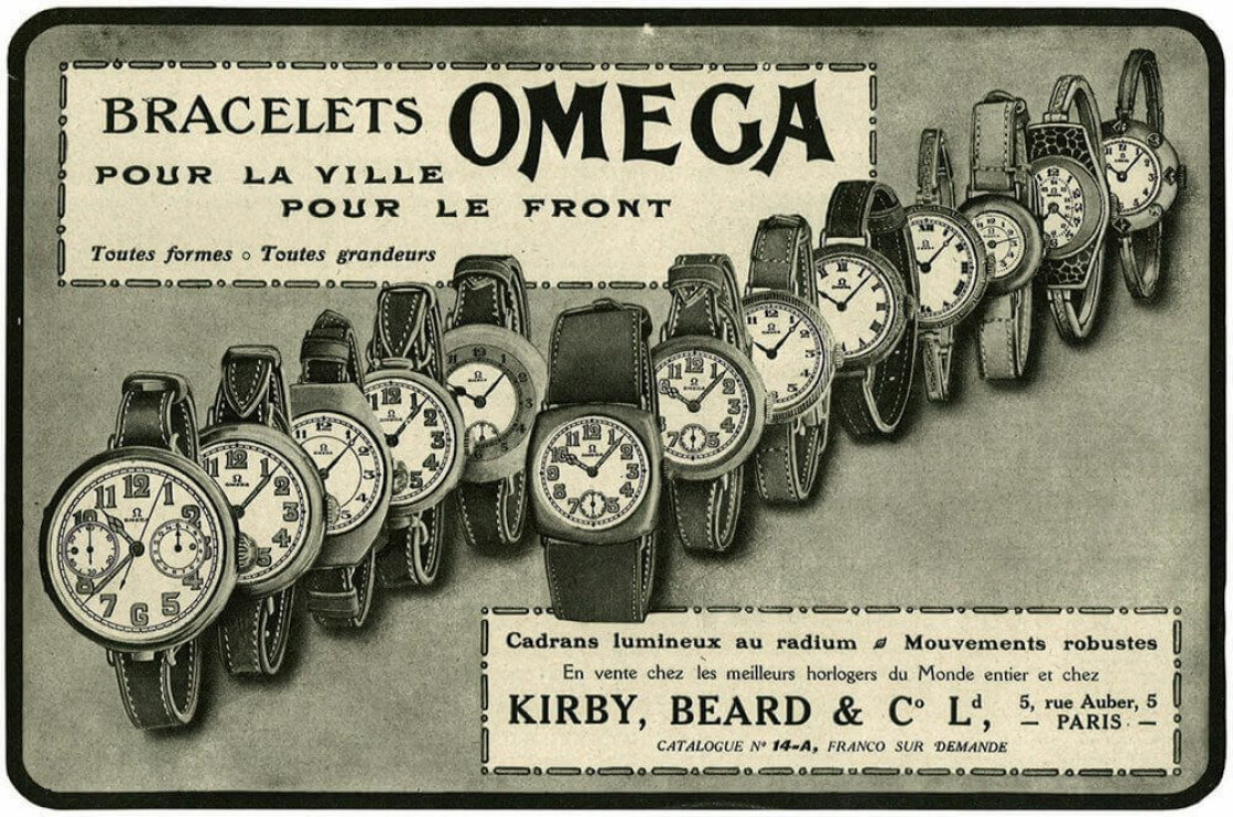 Omega - advertising Bracelets Omega pour la ville, pour le front / Omega press materials