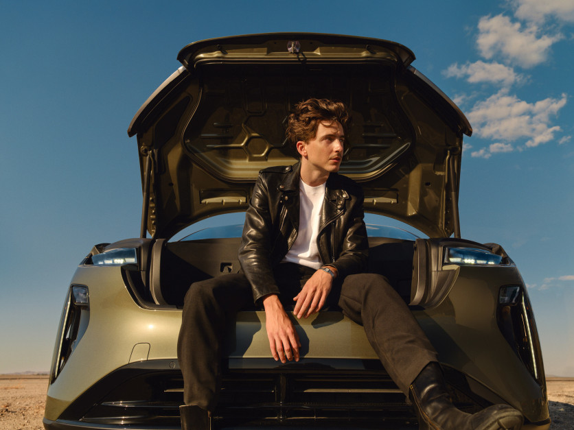 Timothée Chalamet es el embajador de la marca Lucid / foto: Materiales de prensa de Lucid Group