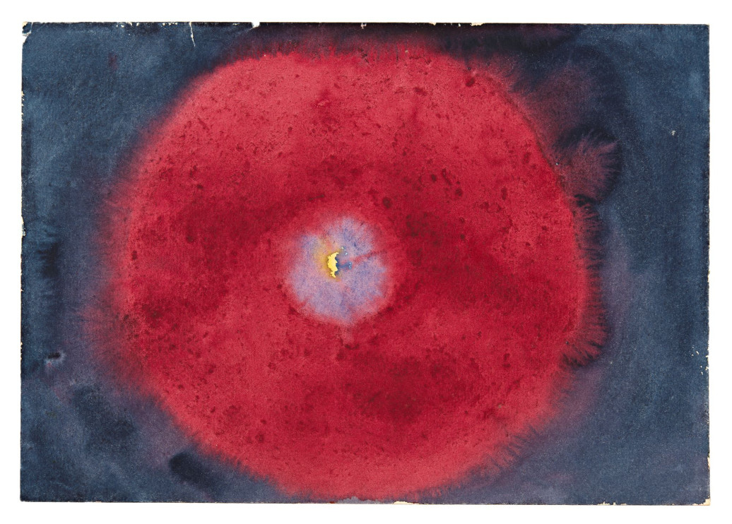 Hilma af Klint. Birch from the series On the Viewing of Flowers and Trees. 1922. Watercolor onpaper / MoMA press materials, property of Hilma af Klint Foundation, Stockholm (HaK 639)