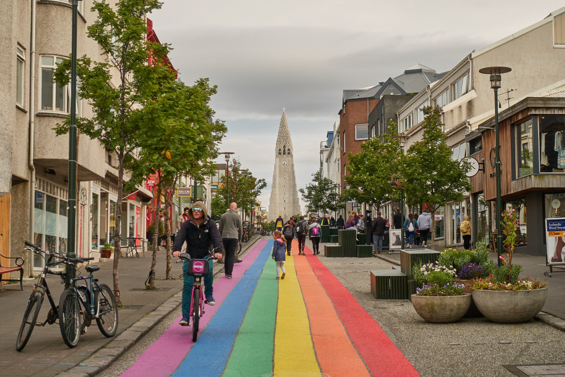 Rainbow Street in Reykjavík / Shutterstock / Mat1ss