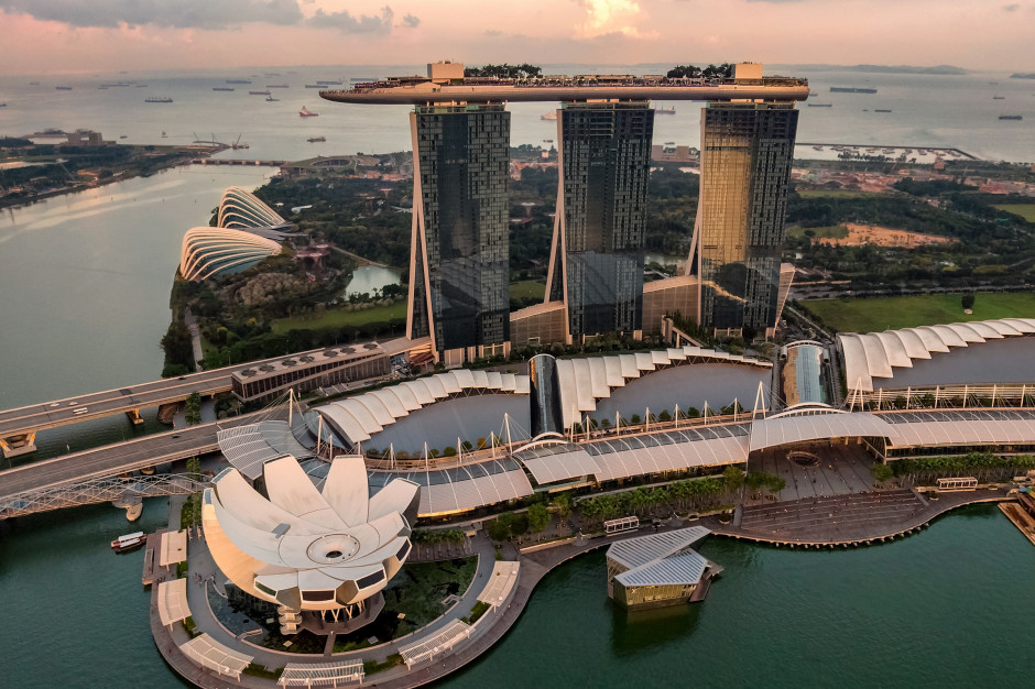 Tempel van Wijn - Marina Bay Sands in Singapore, Maleisië