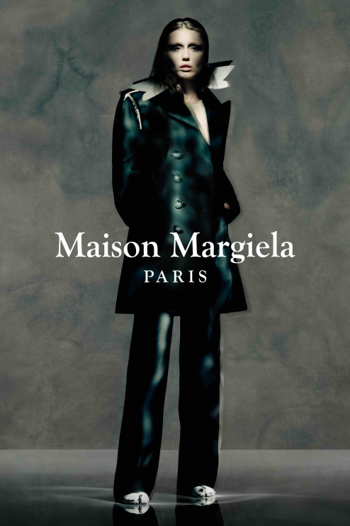 Miley Cyrus na campanha/foto da Maison Margiela. Paolo Roversi, Maison Margiela