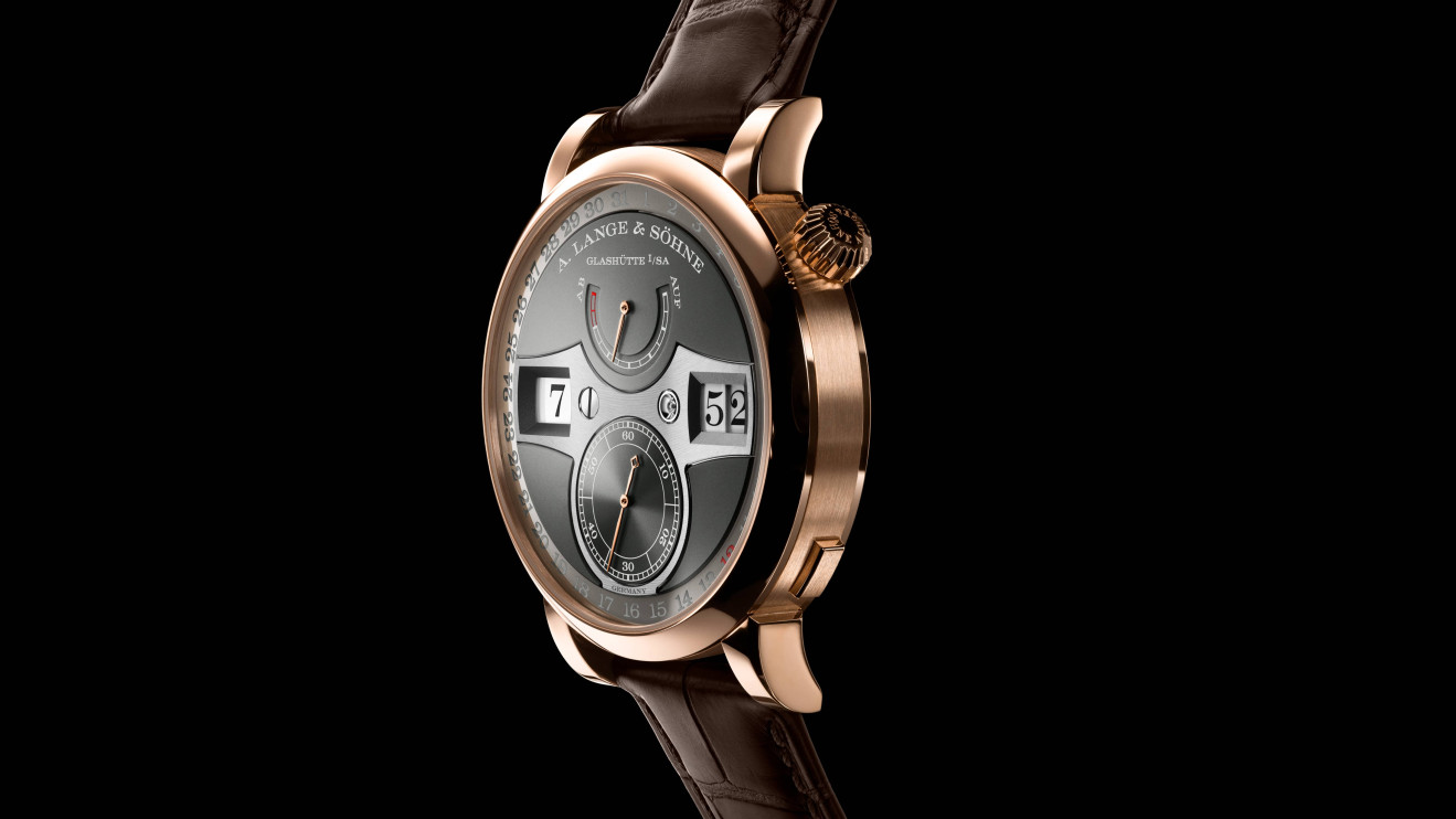 A. Lange & Söhne Zeitwerk Data em ouro rosa (ref. 148.033) / materiais de imprensa