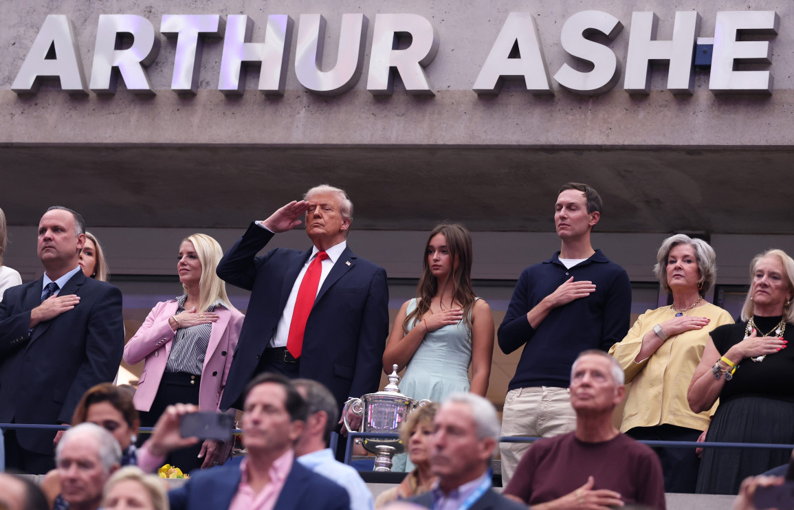 Donald Trump no camarote da Rolex no US Open de 2025 / Clive Brunskill/Getty Images