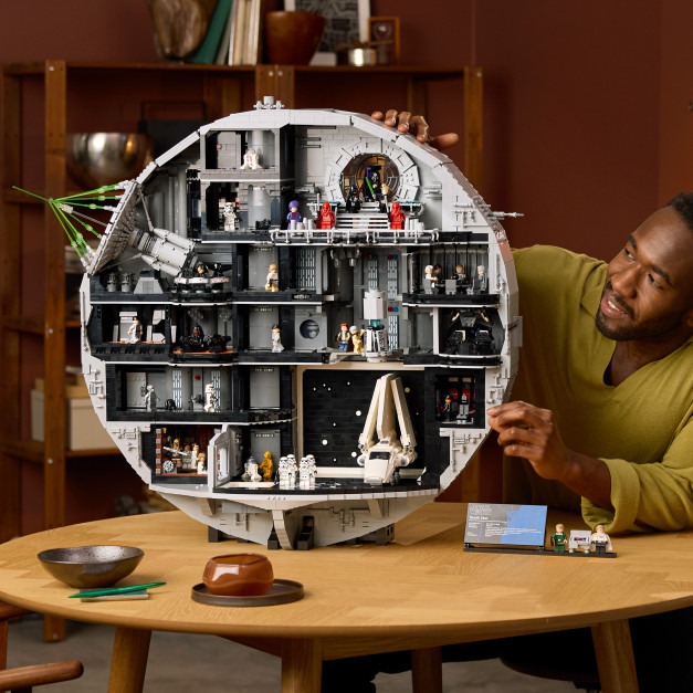 O conjunto Lego Star Wars Estrela da Morte consiste em 9.023 peças. Foto: Materiais de imprensa / Lego