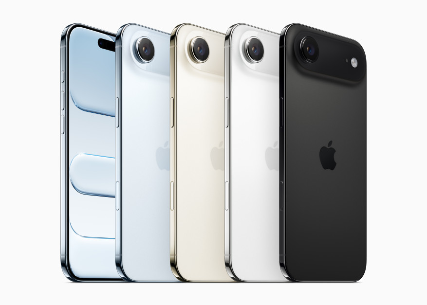 O iPhone Air estará disponível em quatro cores. Foto: Materiais de imprensa / Apple