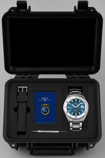 Der Ball Engineer Formoza wird in einer speziell entwickelten, wasserdichten Transportbox verpackt. Foto: Pressematerialien / Ball Watch Company