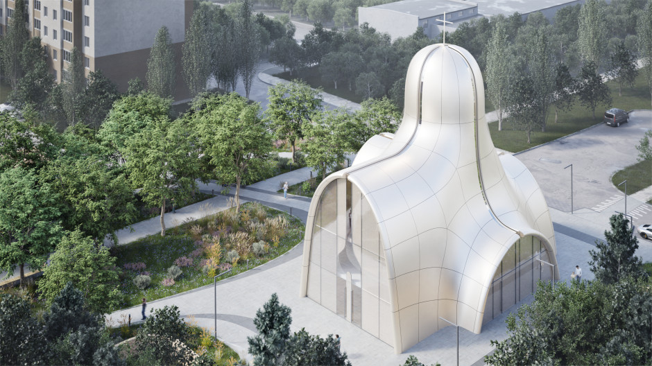Aranchii Architects, Ukrayna, Kiev'deki Kutsal Üçlü Tapınağı'nın tasarımı Lisans: Basın materyalleri / Aranchii Architects