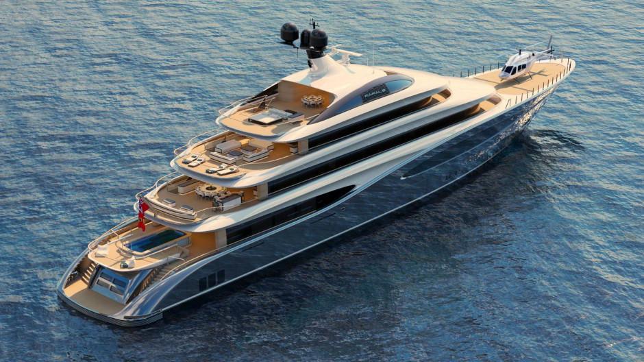 Turquoise Yachts presenteert de Rafale, een 81 meter lang superjacht. Foto: Persmateriaal / Turquoise Yachts