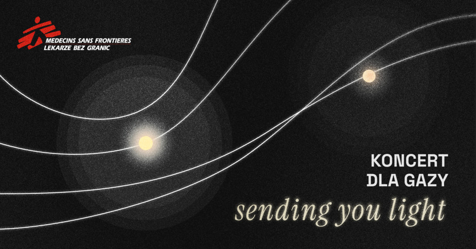 Poster ter promotie van het Concert voor Gaza. Sending You Light. Foto: Persmateriaal / Artsen Zonder Grenzen