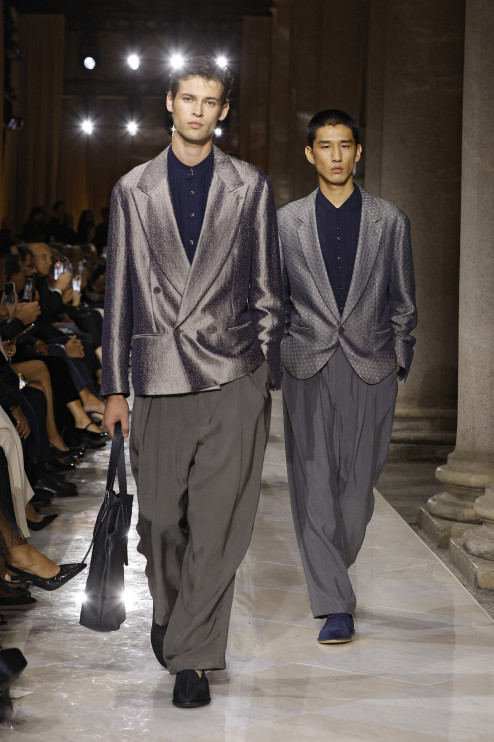 Giorgio Armani - sfilata primavera-estate 2026. Foto. Estrop/Getty Images