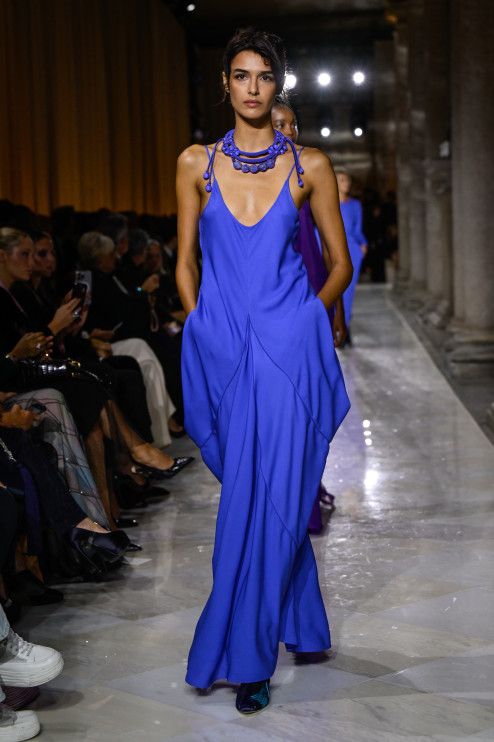 Giorgio Armani per la primavera-estate 2026 Foto. Giovanni Giannoni/WWD/Getty Images