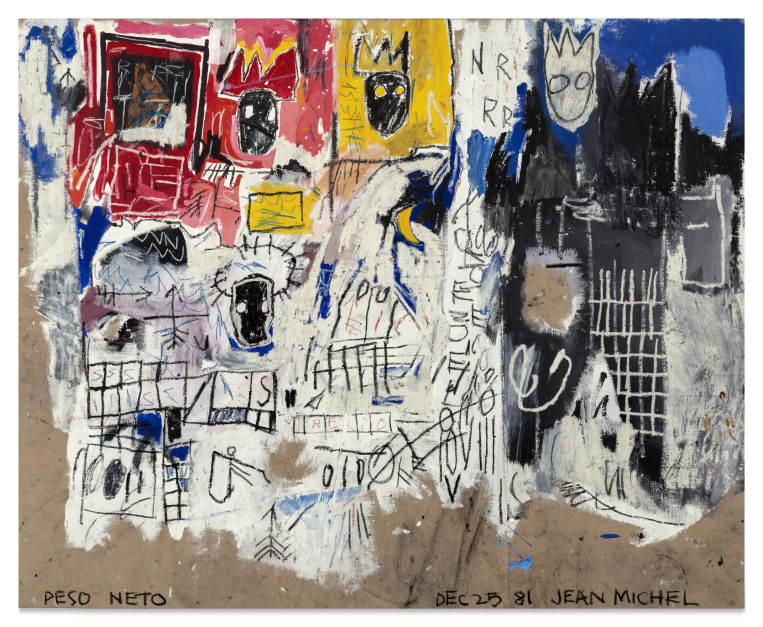 Jean-Michel Basquiat, Couronnes (Peso Neto), 1981. Photo : Dossiers de presse / Sotheby's
