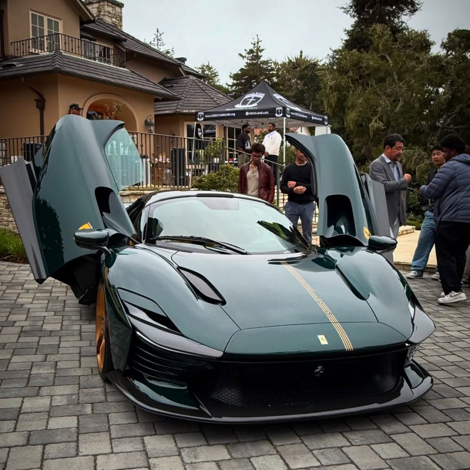 Ferrari verte de la collection de l'homme d'affaires californien David Lee. Licence : ferraricollector_davidlee / Instagram