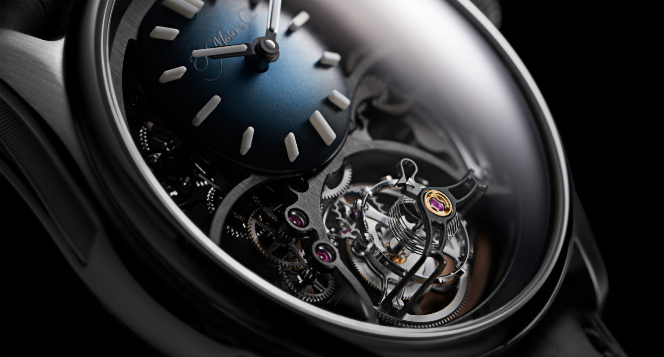 H. Moser & Cie Pioneer Cylindrical Tourbillon Skeleton ref. 3811-1200 / press materials