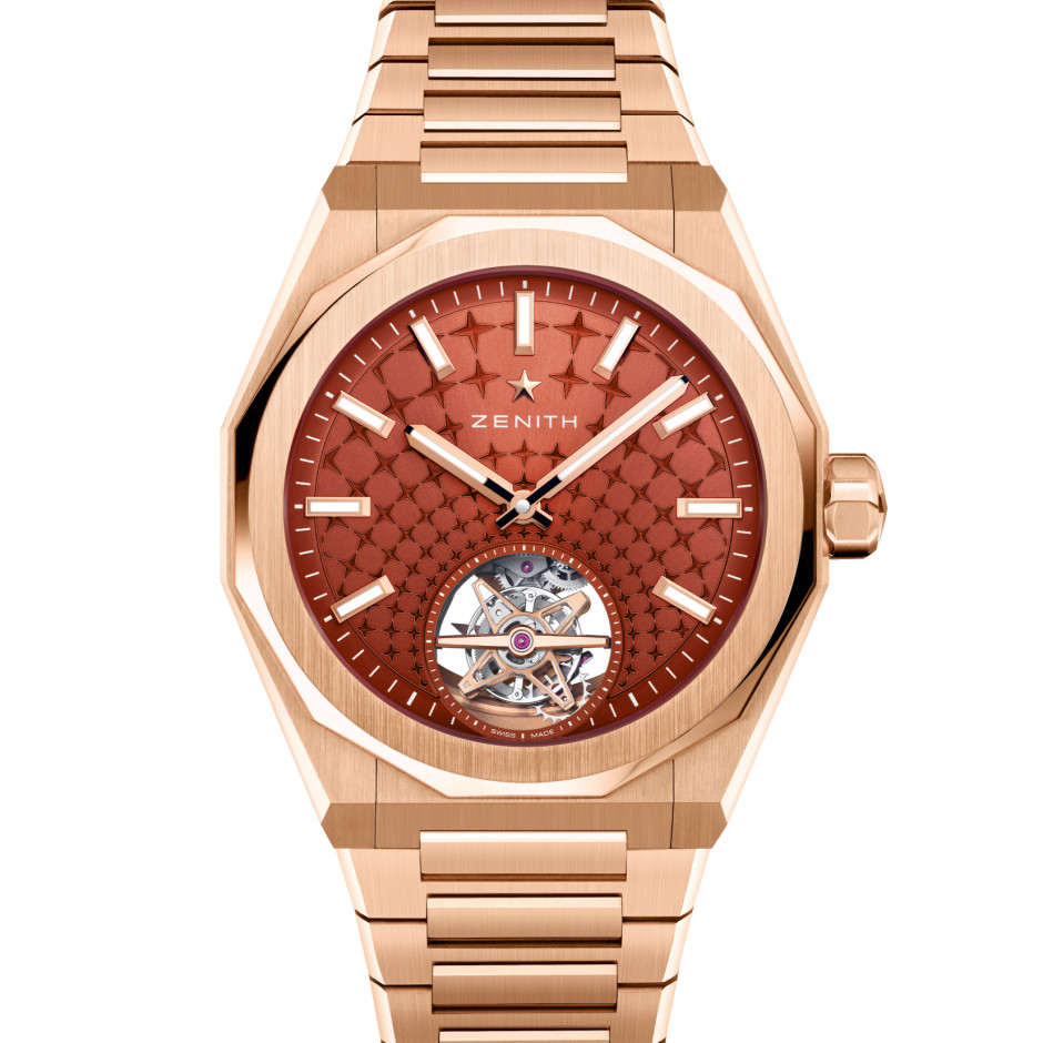DEFY Skyline with a brick-red dial in rose gold Photo: Press materials / ZENITH