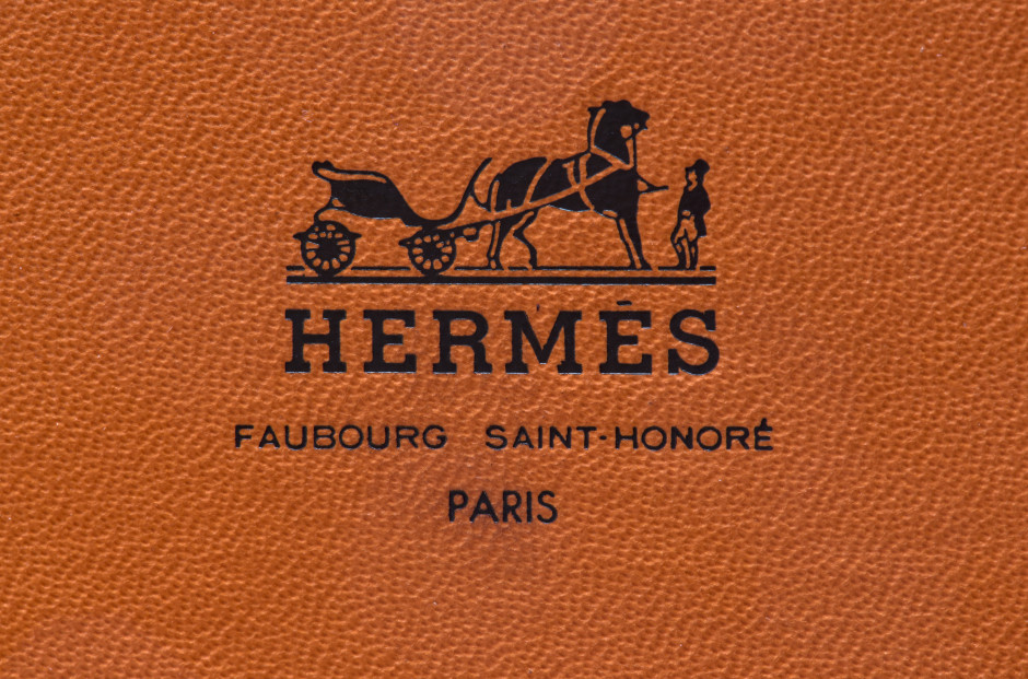 Logo of the Hermes fashion house Photo. yuriyt / Shutterstock