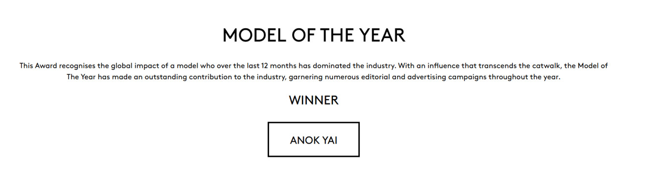 Anok Yai ogłoszona Model of the Year 2025 Licencja: Materiały prasowe / Fashion Awards